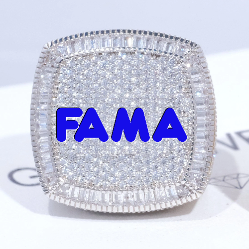CUSTOM LETTER 3D ICED RING
