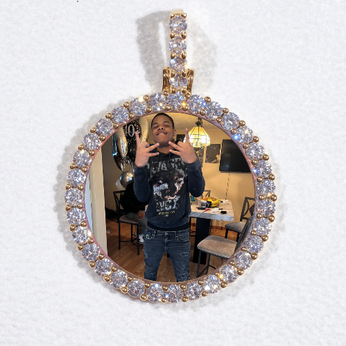 3D CIRCLE CUSTOM PICTURE PENDANT SMALL SIZE