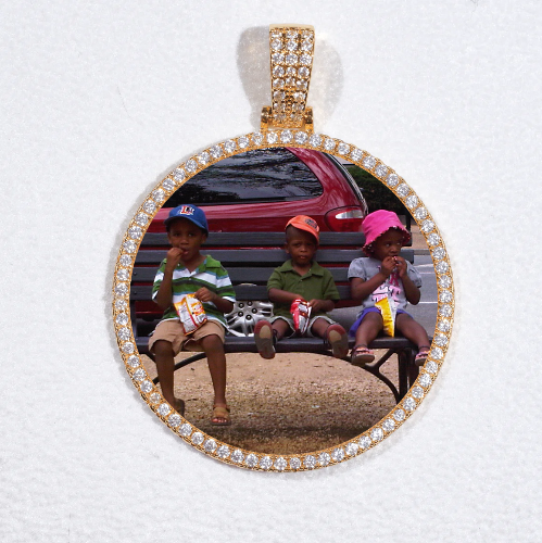 MEDIUM 3D CIRCLE CUSTOM PICTURE PENDANT
