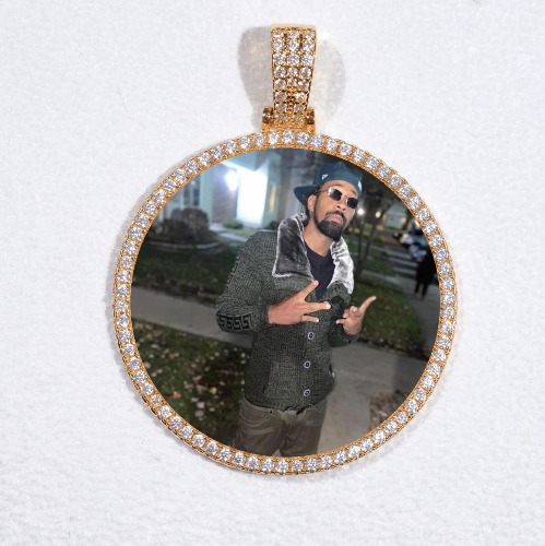 MEDIUM 3D CIRCLE CUSTOM PICTURE PENDANT