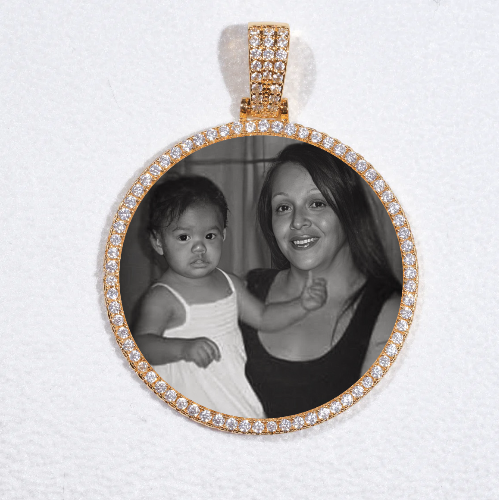 MEDIUM 3D CIRCLE CUSTOM PICTURE PENDANT