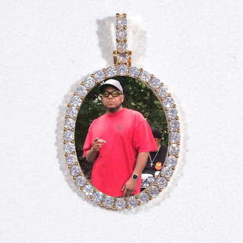 3D Oval Custom Picture Pendant