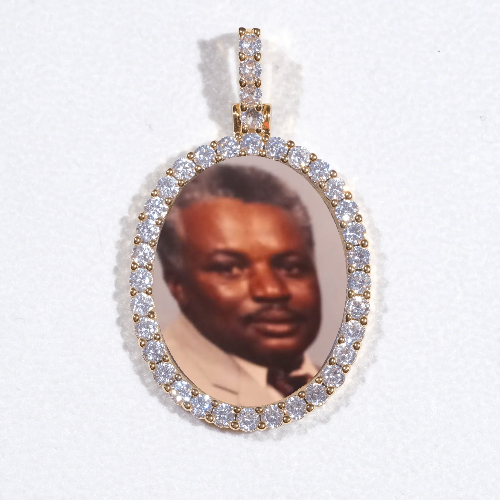 3D Oval Custom Picture Pendant
