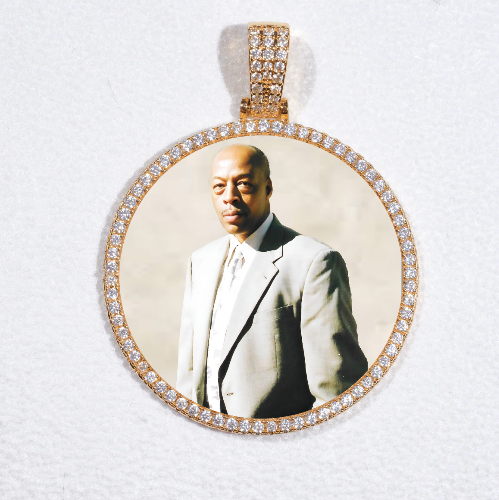 MEDIUM 3D CIRCLE CUSTOM PICTURE PENDANT