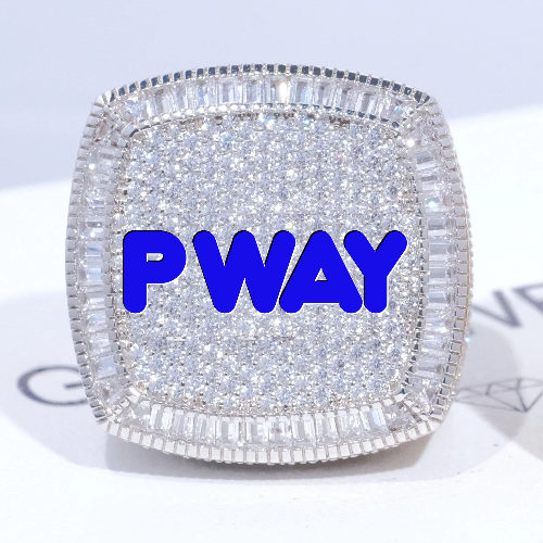 CUSTOM LETTER 3D ICED RING