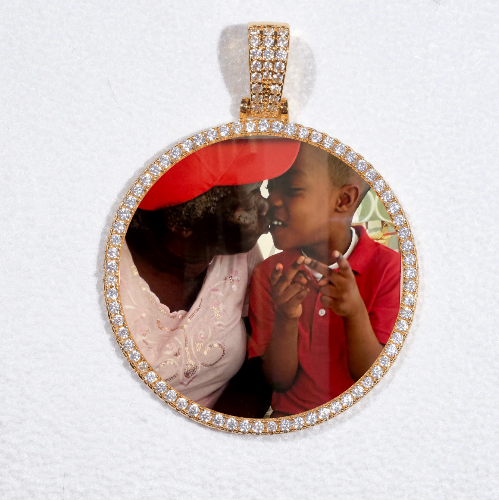 MEDIUM 3D CIRCLE CUSTOM PICTURE PENDANT