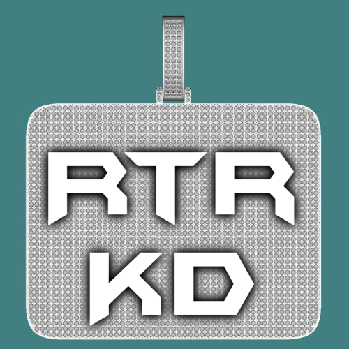 CUSTOM LETTER NECKLACE 3D BIG SQUARE