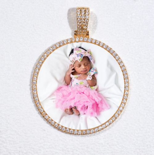 MEDIUM 3D CIRCLE CUSTOM PICTURE PENDANT