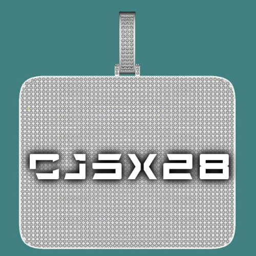 CUSTOM LETTER NECKLACE 3D BIG SQUARE