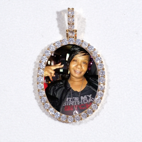 3D Oval Custom Picture Pendant