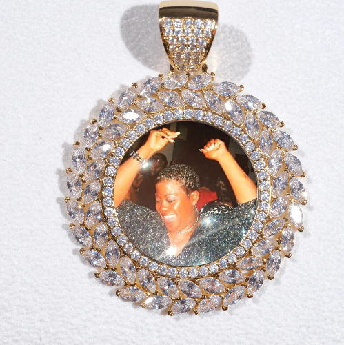 Large 3D Wheat Ear Custom Picture Pendant