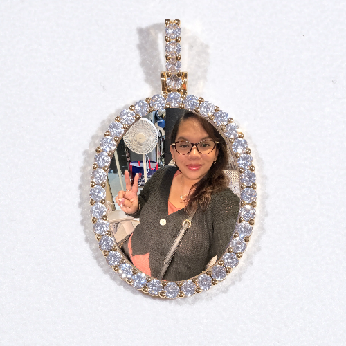 3D Oval Custom Picture Pendant