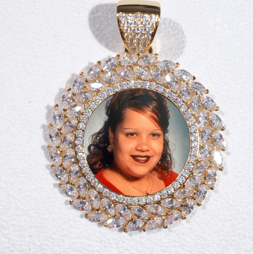 Large 3D Wheat Ear Custom Picture Pendant
