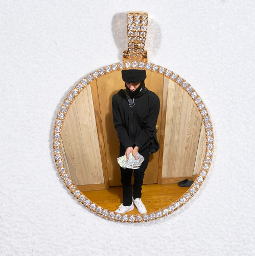 MEDIUM 3D CIRCLE CUSTOM PICTURE PENDANT