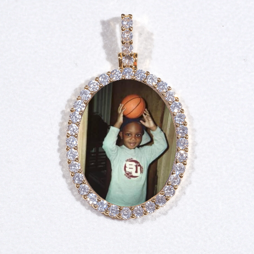3D Oval Custom Picture Pendant