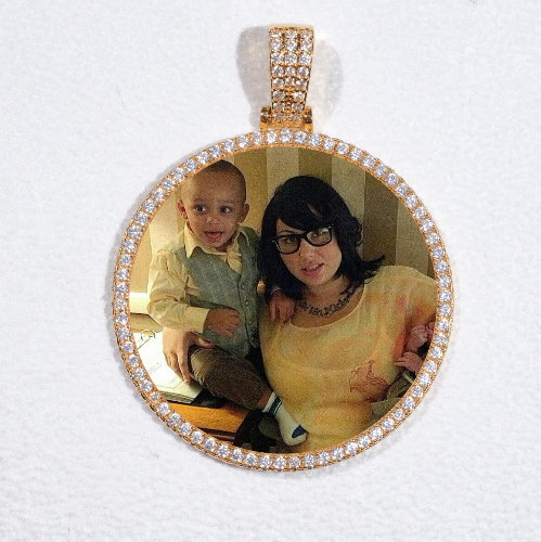 MEDIUM 3D CIRCLE CUSTOM PICTURE PENDANT