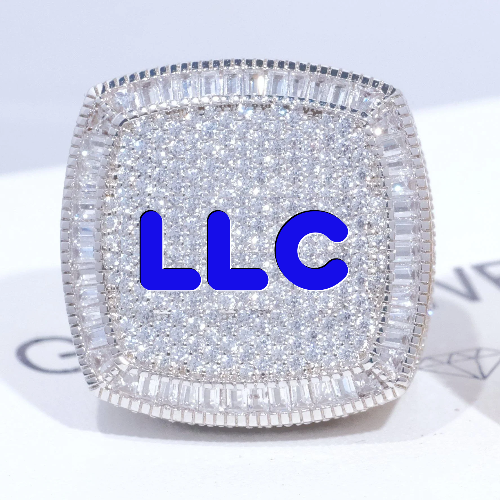 CUSTOM LETTER 3D ICED RING