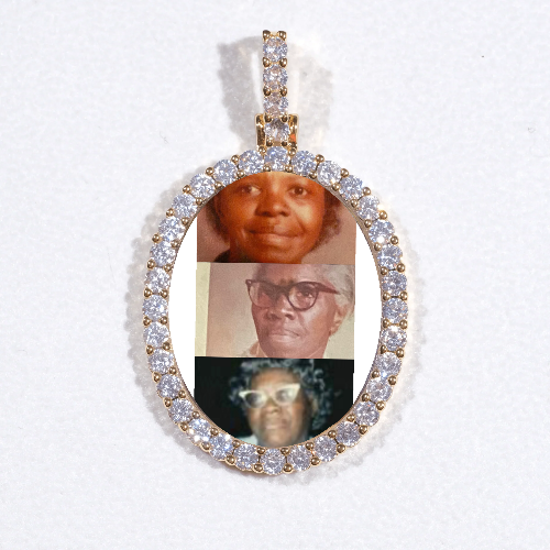 3D Oval Custom Picture Pendant