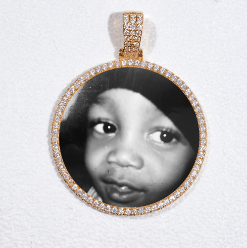 MEDIUM 3D CIRCLE CUSTOM PICTURE PENDANT