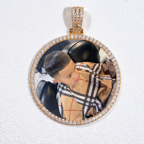 MEDIUM 3D CIRCLE CUSTOM PICTURE PENDANT