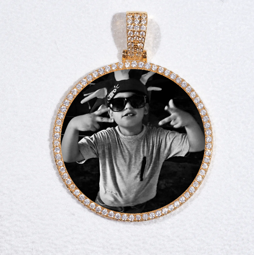 MEDIUM 3D CIRCLE CUSTOM PICTURE PENDANT