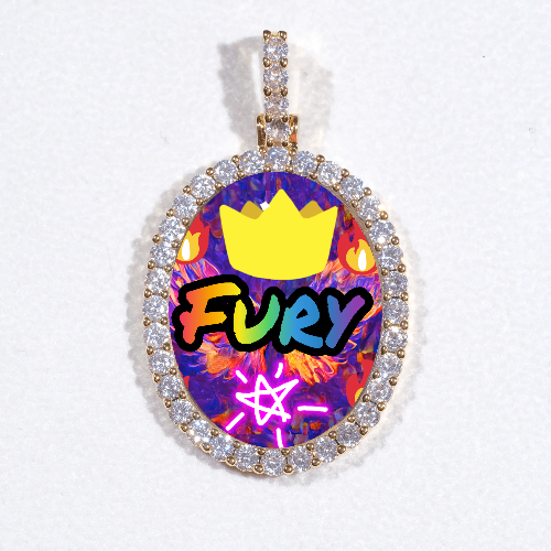 3D Oval Custom Picture Pendant