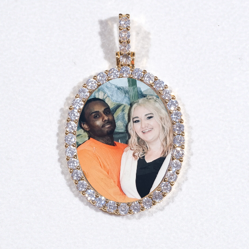 3D Oval Custom Picture Pendant