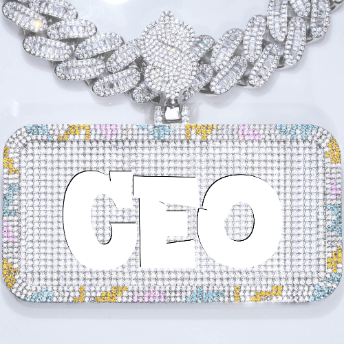 CUSTOM LETTER NECKLACE 3D COLORFUL SQUARE