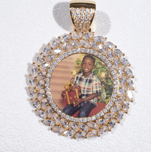 Large 3D Wheat Ear Custom Picture Pendant