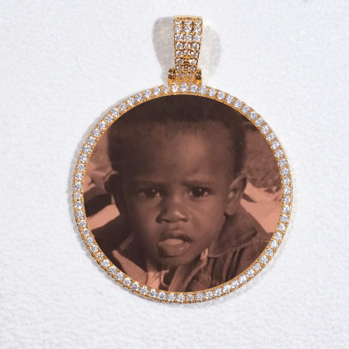 MEDIUM 3D CIRCLE CUSTOM PICTURE PENDANT