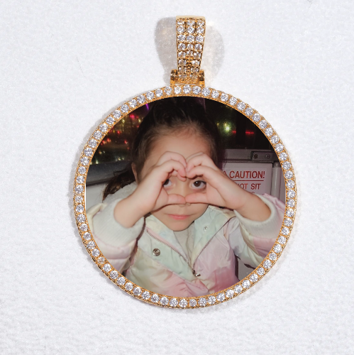 MEDIUM 3D CIRCLE CUSTOM PICTURE PENDANT