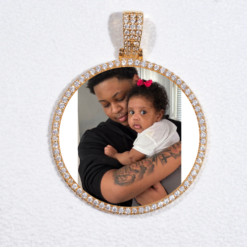 MEDIUM 3D CIRCLE CUSTOM PICTURE PENDANT