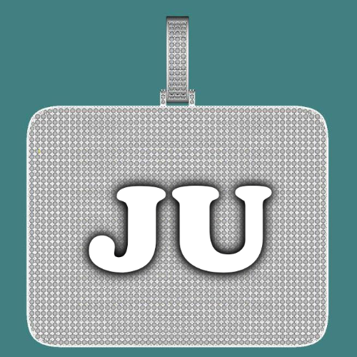 CUSTOM LETTER NECKLACE 3D BIG SQUARE