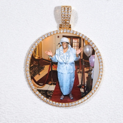 MEDIUM 3D CIRCLE CUSTOM PICTURE PENDANT