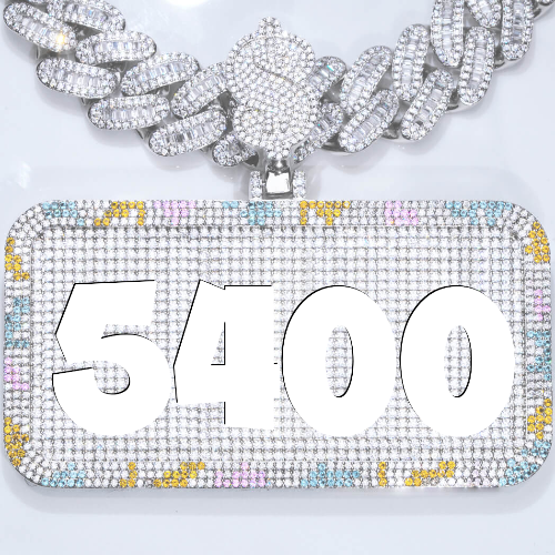 CUSTOM LETTER NECKLACE 3D COLORFUL SQUARE