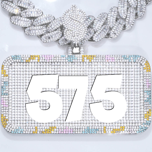 CUSTOM LETTER NECKLACE 3D COLORFUL SQUARE