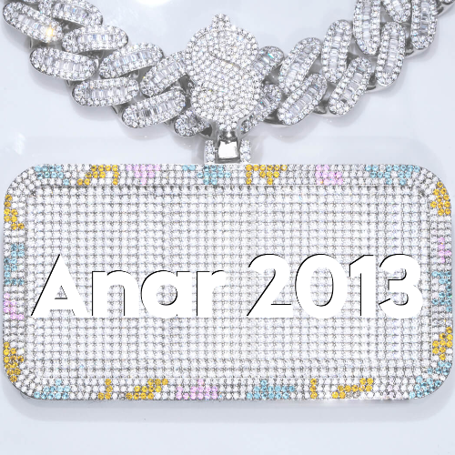 CUSTOM LETTER NECKLACE 3D COLORFUL SQUARE