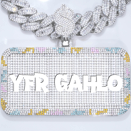 CUSTOM LETTER NECKLACE 3D COLORFUL SQUARE