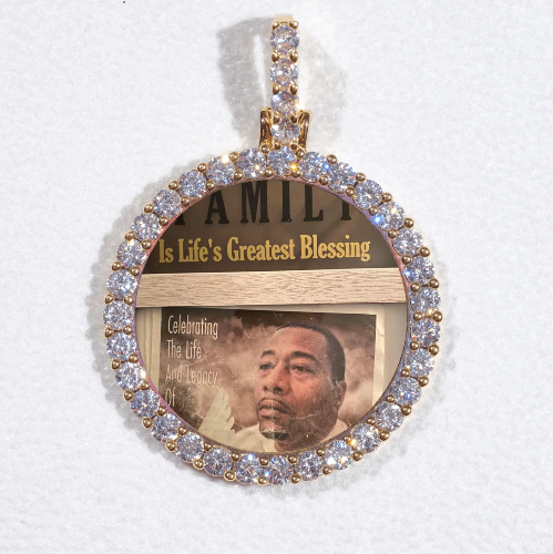 3D CIRCLE CUSTOM PICTURE PENDANT SMALL SIZE