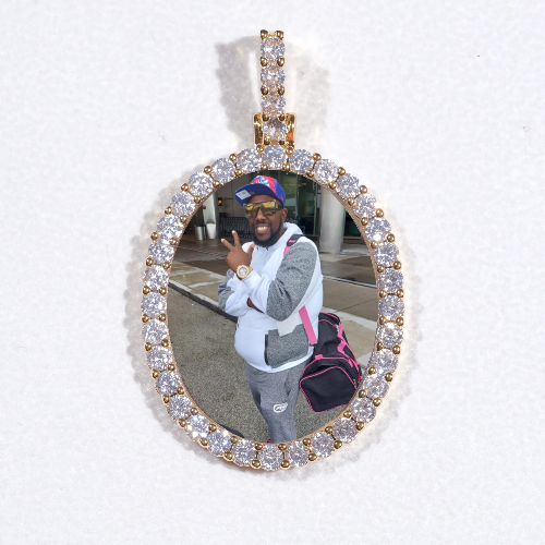 3D Oval Custom Picture Pendant
