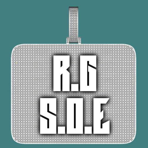 CUSTOM LETTER NECKLACE 3D BIG SQUARE