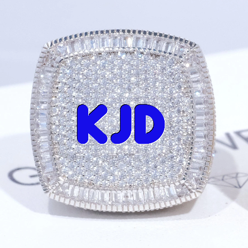 CUSTOM LETTER 3D ICED RING