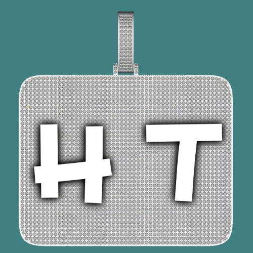 CUSTOM LETTER NECKLACE 3D BIG SQUARE