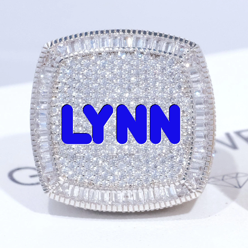 CUSTOM LETTER 3D ICED RING