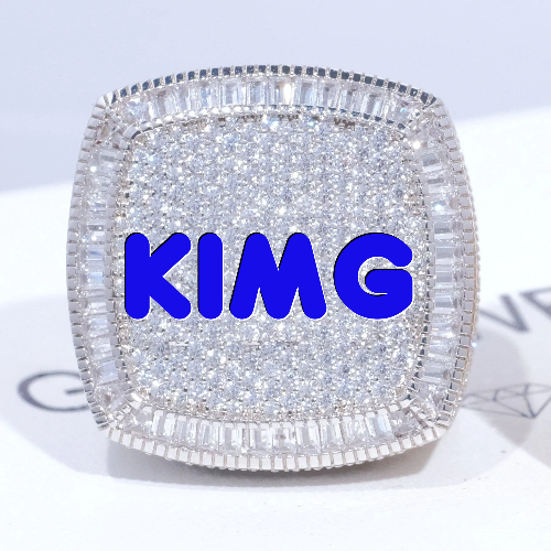 CUSTOM LETTER 3D ICED RING