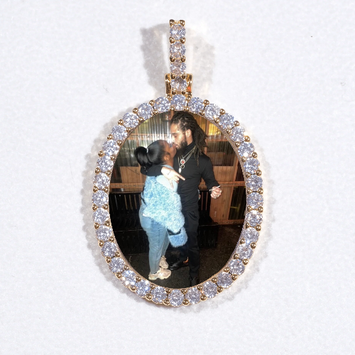 3D Oval Custom Picture Pendant