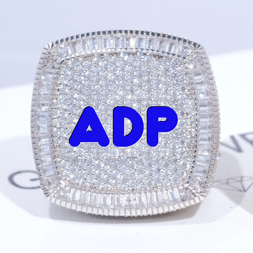 CUSTOM LETTER 3D ICED RING