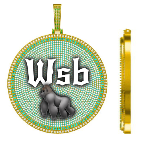 CUSTOM LETTER NECKLACE 3D BIG DISC