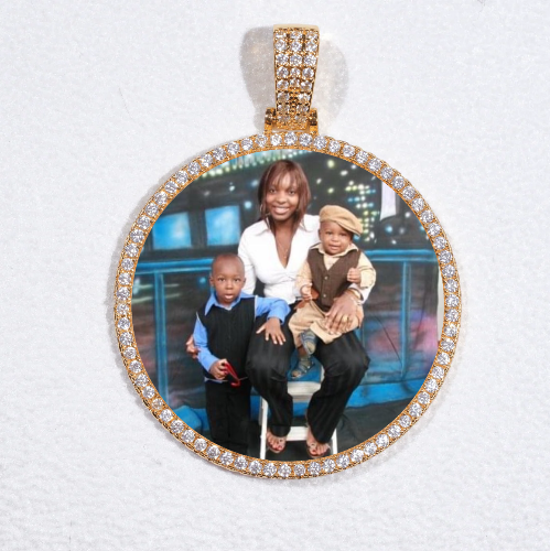 MEDIUM 3D CIRCLE CUSTOM PICTURE PENDANT