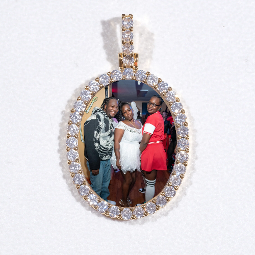 3D Oval Custom Picture Pendant